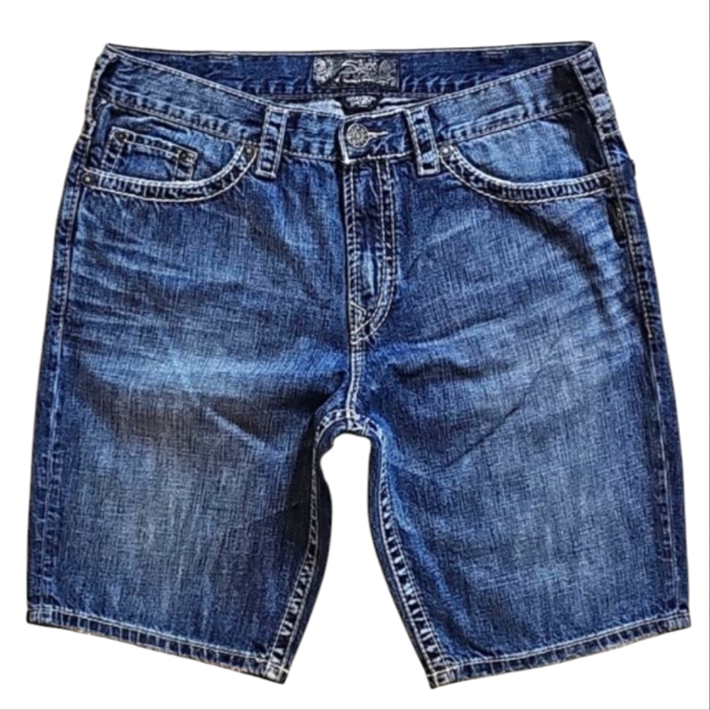 Silver Jeans Co. Grayson Blue Jean Shorts. Men's Size: Waist 34x11 Inseam.